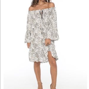 Skemo Zimbabwe Tulum Off the Shoulder Ruffle Dress